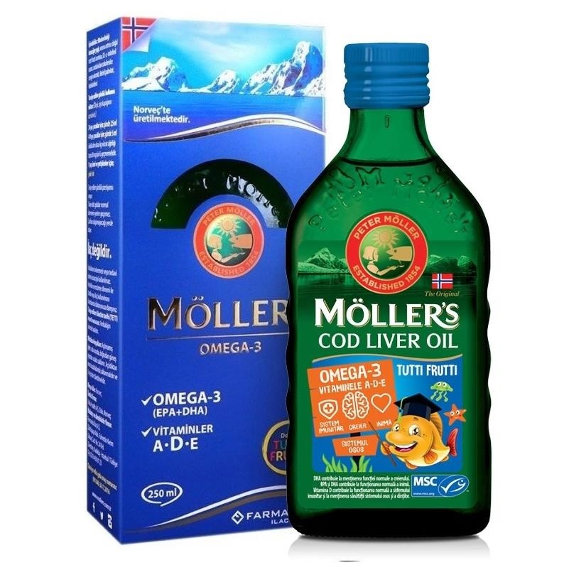 Möllers Omega 3 Balık Yağı 250 ML Tutti Frutti Aromalı