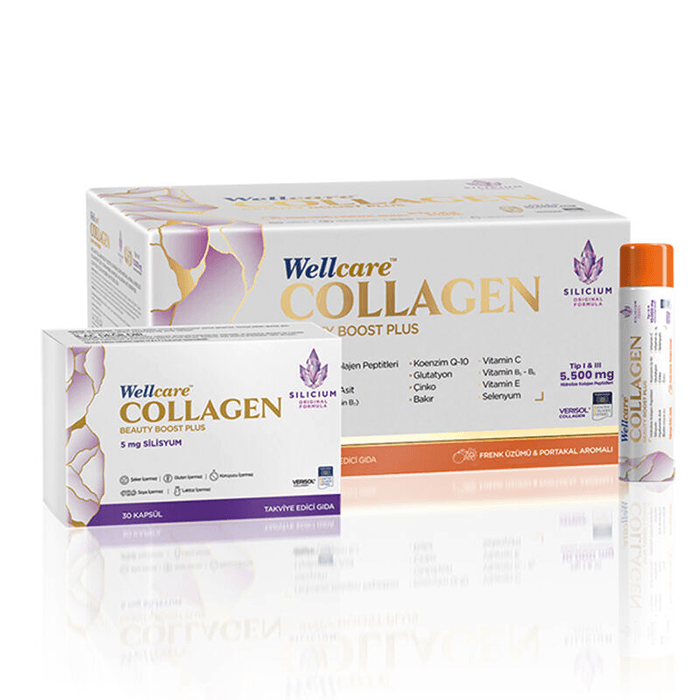 Wellcare Collagen Beauty Boost 5.500 MG Frenk Üzümü ve Portakal Aromalı 30 Tüp X 40 ML & 30 Kapsül