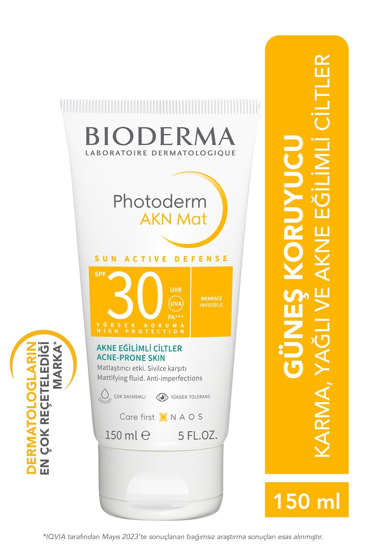 BIODERMA Photoderm AKN Mat Sivilce Karşıtı Güneş Kremi Yağlı Akne Eğilimli Ciltler Matlaştırıcı Etki 150 ml