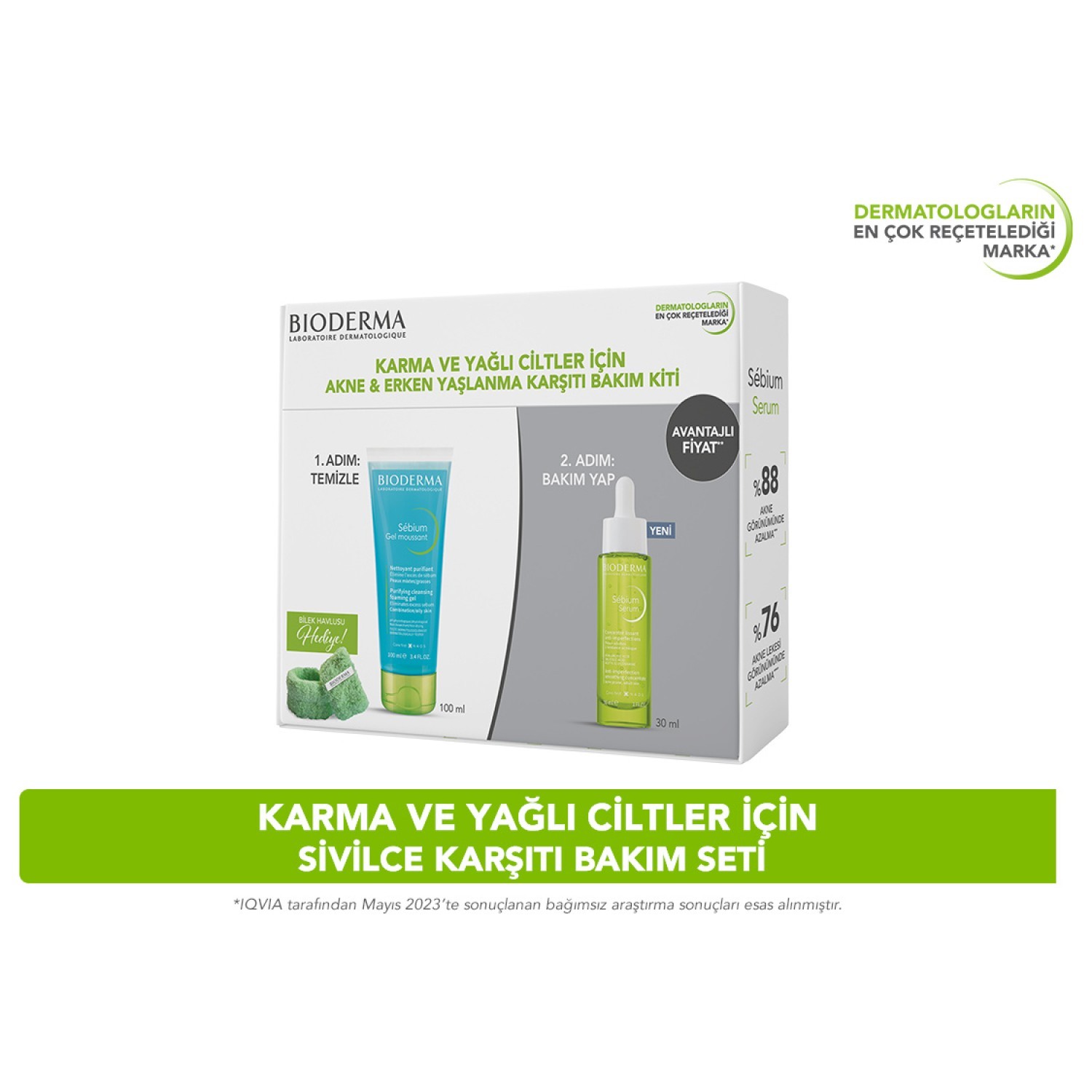 Bioderma Karma ve Yağlı Ciltler İçin Akne & Erken Yaşlanma Karşıtı Bakım Kiti