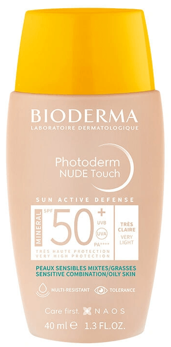 BIODERMA Photoderm Nude Touch Mineral Very Light Spf 50+ Renkli Güneş Kremi 40 ml