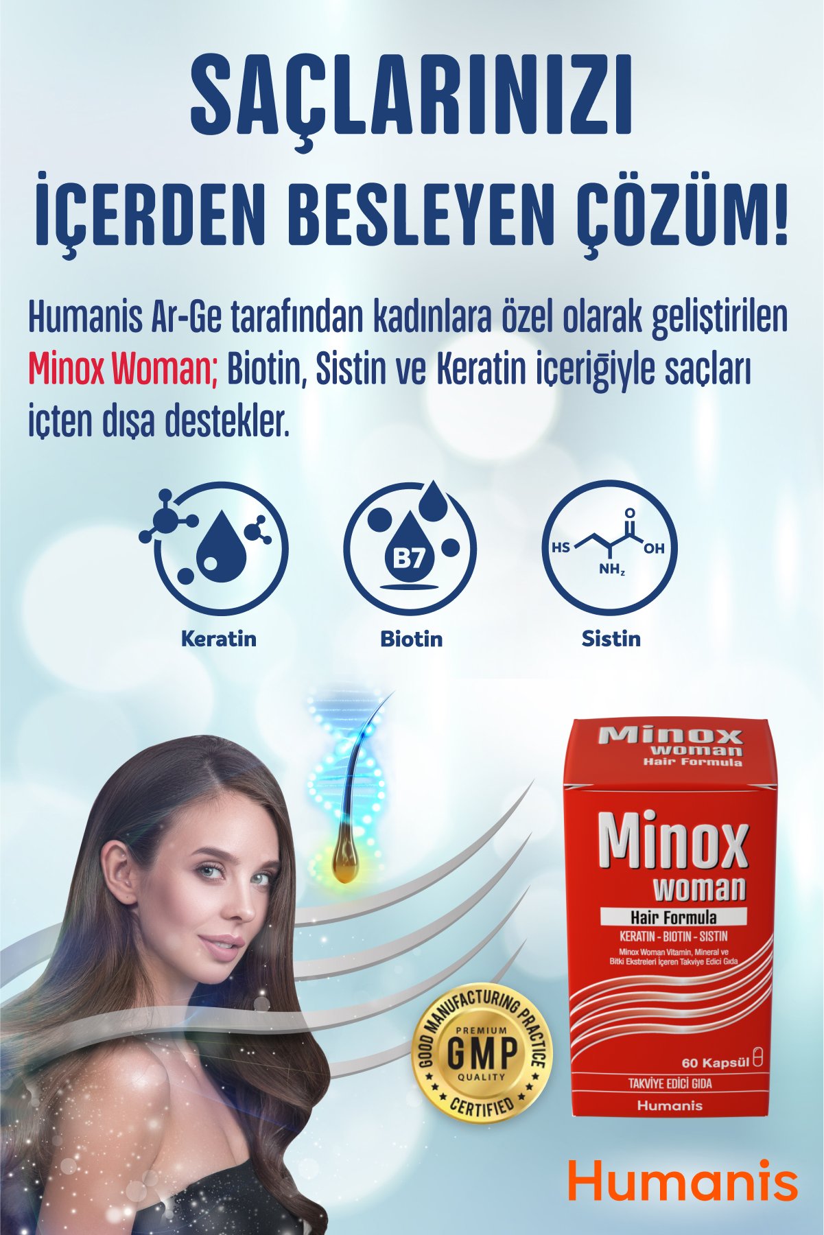 Minox Women Vitamin Mineral ve Bitki Ekstreleri İçeren Takviye Edici Gıda 60 Kapsül