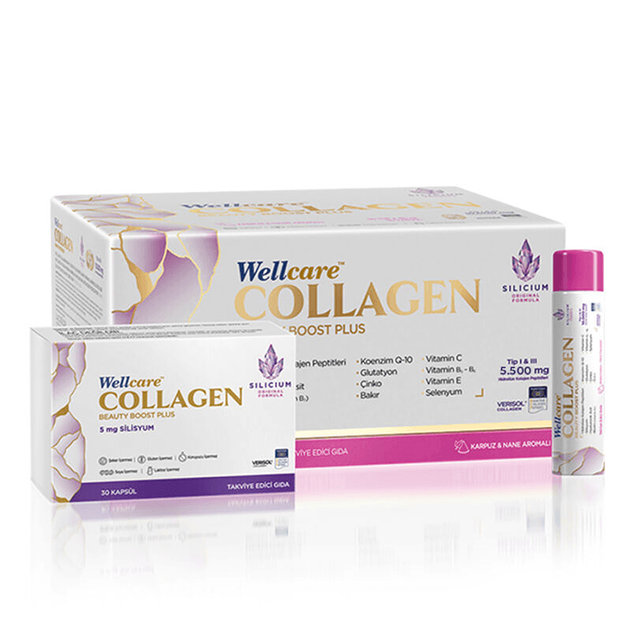 Wellcare Collagen Beauty Boost 5.500 MG Karpuz ve Nane Aromalı 30 Tüp X 40 ML & 30 Kapsül