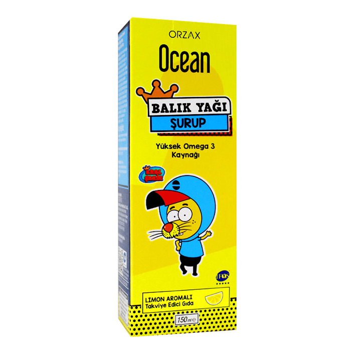 Orzax Ocean Balık Yağı Şurup Limon Aromalı 150 ML