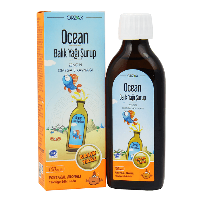 Orzax Ocean Balık Yağı Şurup Portakal Aromalı 150 ML