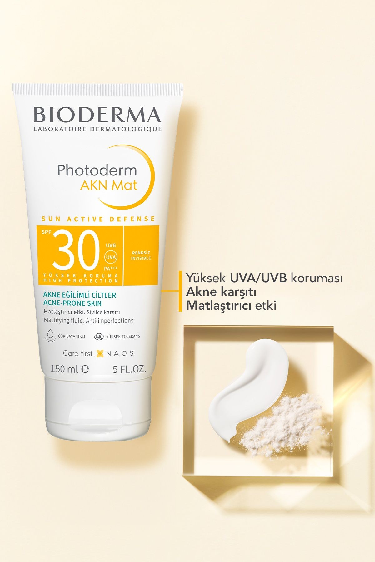 BIODERMA Photoderm AKN Mat Sivilce Karşıtı Güneş Kremi Yağlı Akne Eğilimli Ciltler Matlaştırıcı Etki 150 ml