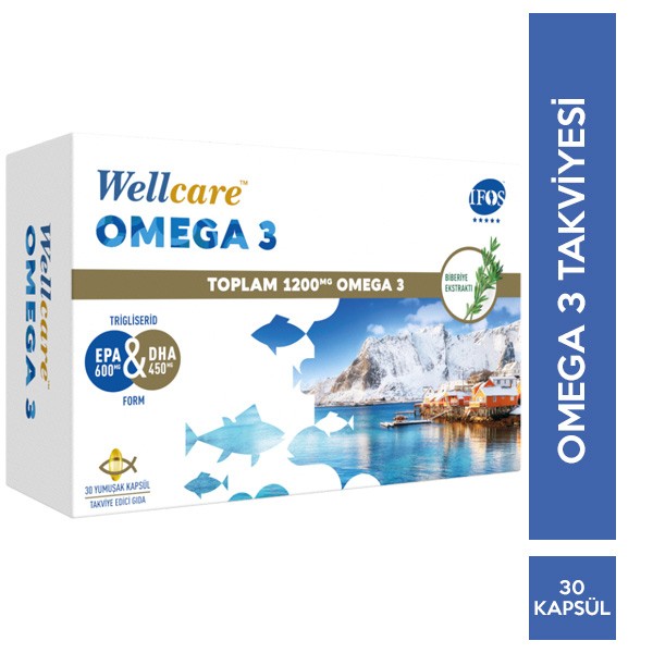 Wellcare Omega 3 1200 mg 30 Yumuşak Kapsül