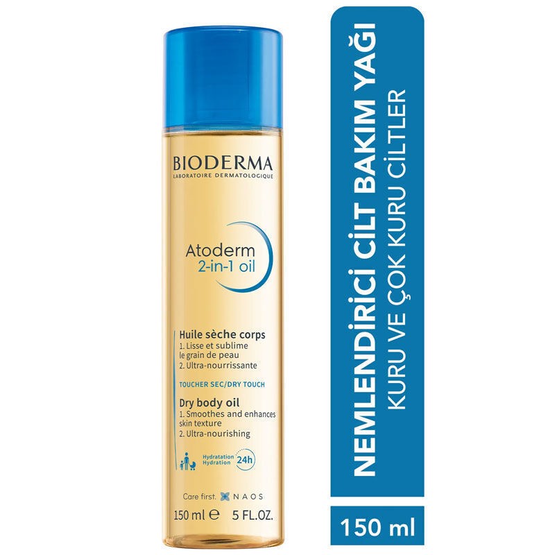 BIODERMA Atoderm 2-in-1 Body Oil Kuru Ciltler İçin Nemlendirici ve Besleyici Yağ 150 ml