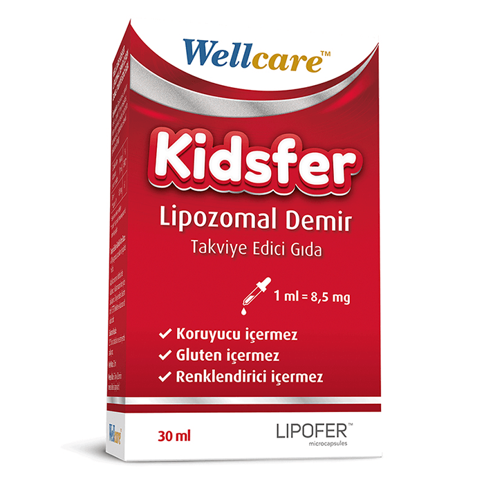 Wellcare Kidsfer Lipozomal Demir Takviye Edici Gıda 30 ML