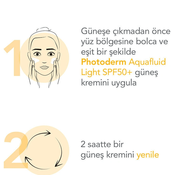 BIODERMA Photoderm Aquafluide Spf 50+ Light Renkli Güneş Kremi 40 ml