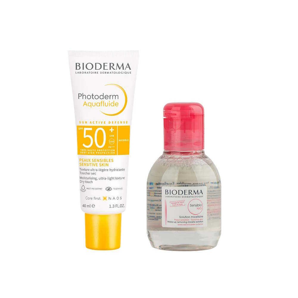 BIODERMA Photoderm Aquafluid Spf 50+ Tüm Ciltler Renksiz Güneş Kremi 40 ml ( Sensibio H2o Hediye )