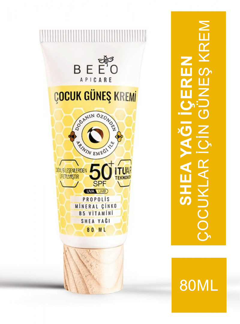 Bee'O Apicare Propolisli  Çocuk Güneş Kremi Spf 50+ 80 ml