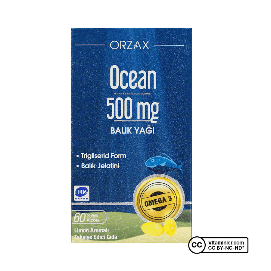 Orzax Ocean 500 mg Balık Yağı 60 Kapsül