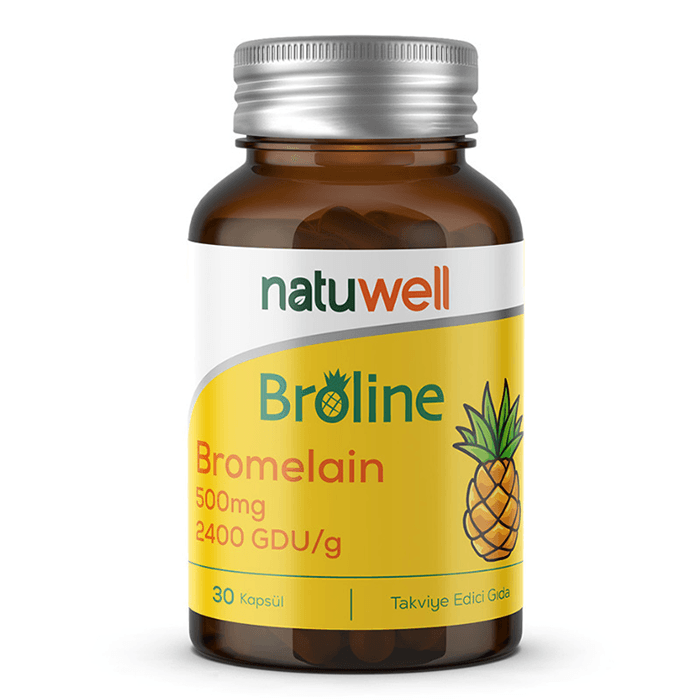 Natuwell Broline Bromelain 500 mg Takviye Edici Gıda 30 Kapsül