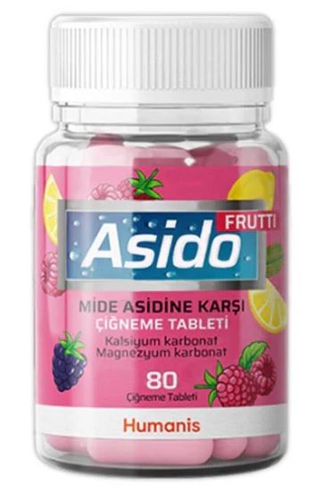 Asido Frutti Magnezyum ve Kalsiyum İçeren Takviye Edici Gıda 80 Tablet