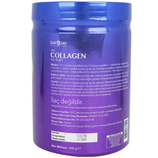 Day2Day The Collagen All Body Takviye Edici Gıda 300 g