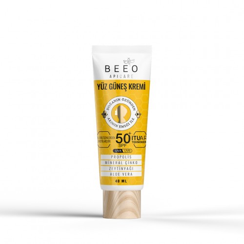 Bee'o Apicare Propolisli Spf 50+ Yüz Güneş Kremi 40 ml