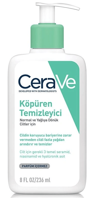 CeraVe Köpüren Temizleyici Normal ve Yağlıya Dönük Ciltler İçin 236 ml