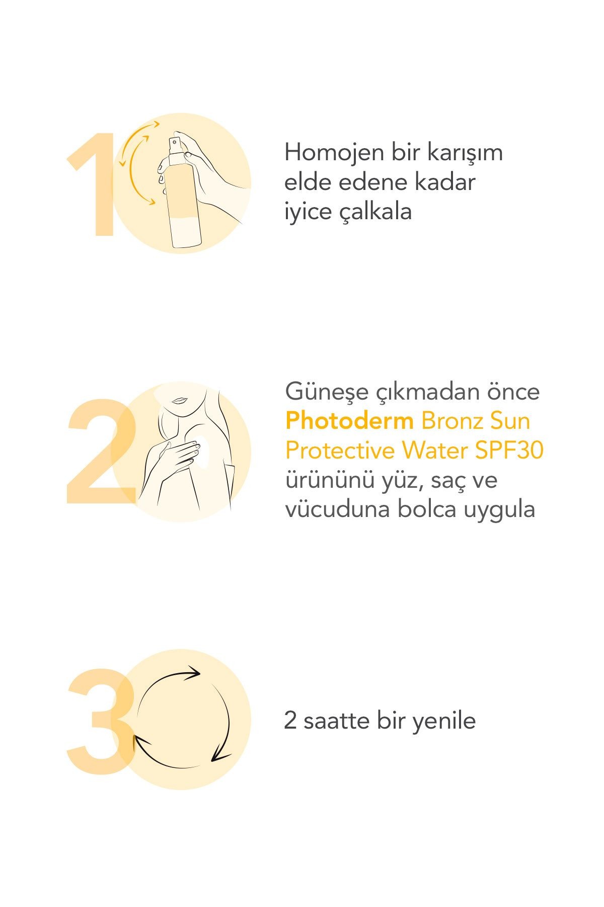 BIODERMA Photoderm Bronz Sun Protective Water Spf 30 Bronzlaştırıcı Güneş Koruyucu Yüz, Vücut, Saç 200 ml