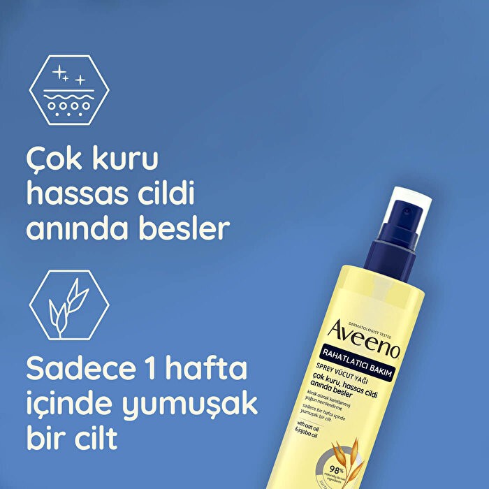 Aveeno Rahatlatıcı Sprey Vücut Yağı 200 ml