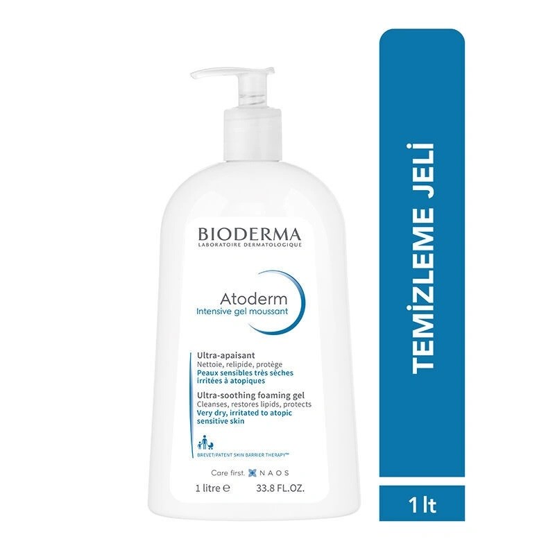 Bioderma Atoderm Intensive Foaming Gel Moussant Kuru Ciltler İçin Temizleyici Jel 1 lt