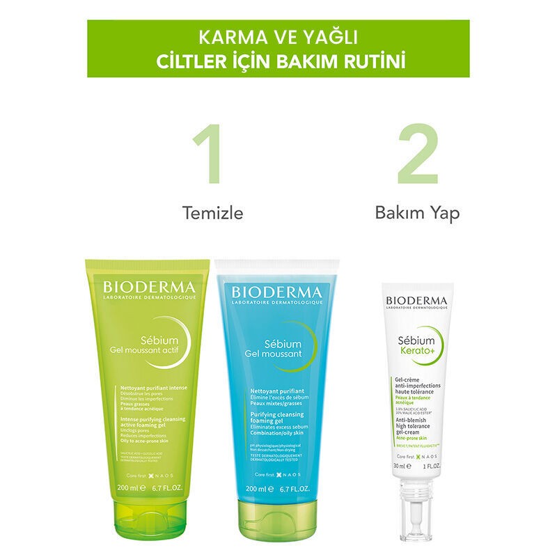 Bioderma Sebium Foaming Gel Active Cildi Kurutmadan Temizleyen ve Yoğun Arındırıcı Temizleme Jeli 200 ML