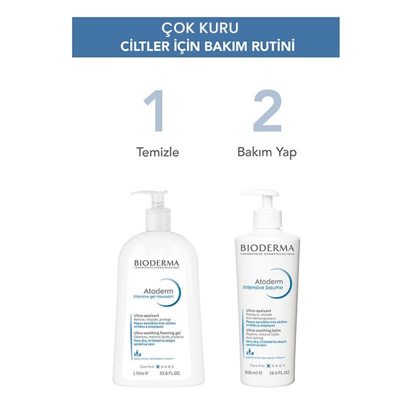 Bioderma Atoderm Intensive Baume Zengin İçerikli Nemlendirici Bakım Kremi 500 ml