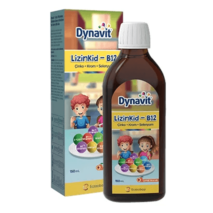 Eczacıbaşı Dynavit LizinKid - B12 Şeftali Aromalı Takviye Edici Gıda 150 ml