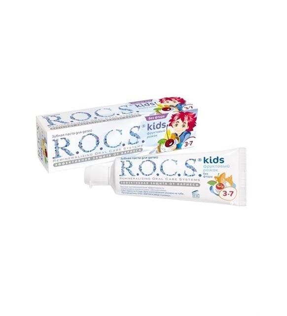 R.O.C.S. Kids 4-7 Yaş Çocuklar için Diş Macunu Meyve Külahı Tadında 35 ml