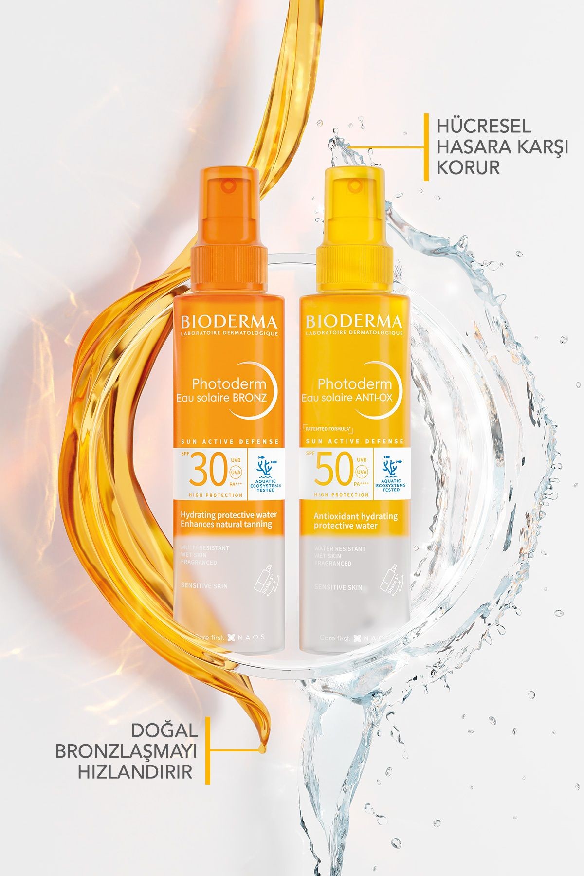 BIODERMA Photoderm Bronz Sun Protective Water Spf 30 Bronzlaştırıcı Güneş Koruyucu Yüz, Vücut, Saç 200 ml