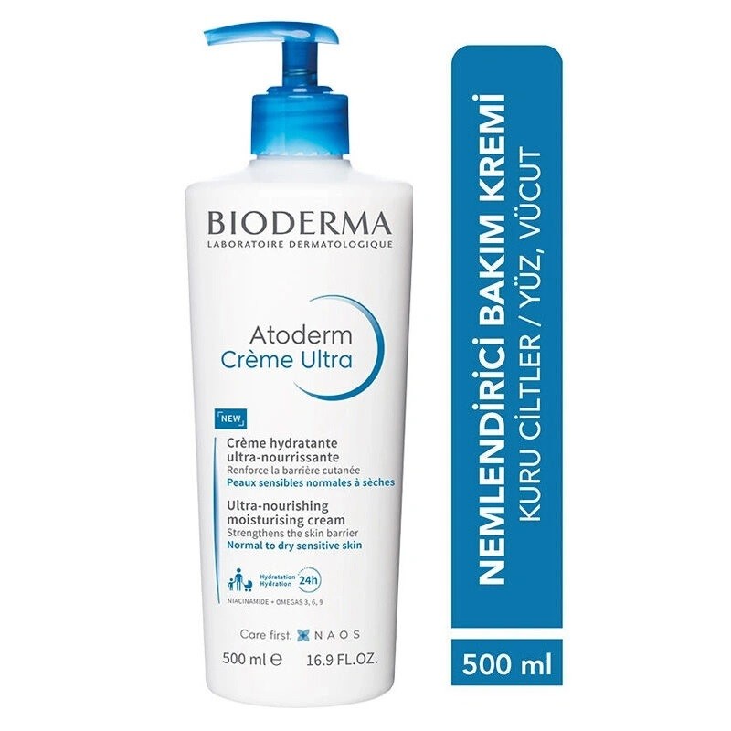 Bioderma Atoderm Creme Ultra Nemlendirici ve Besleyici Bakım Kremi 500ML