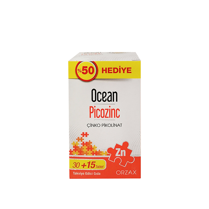 Orzax Ocean Picozinc Takviye Edici Gıda 30+15 Tablet