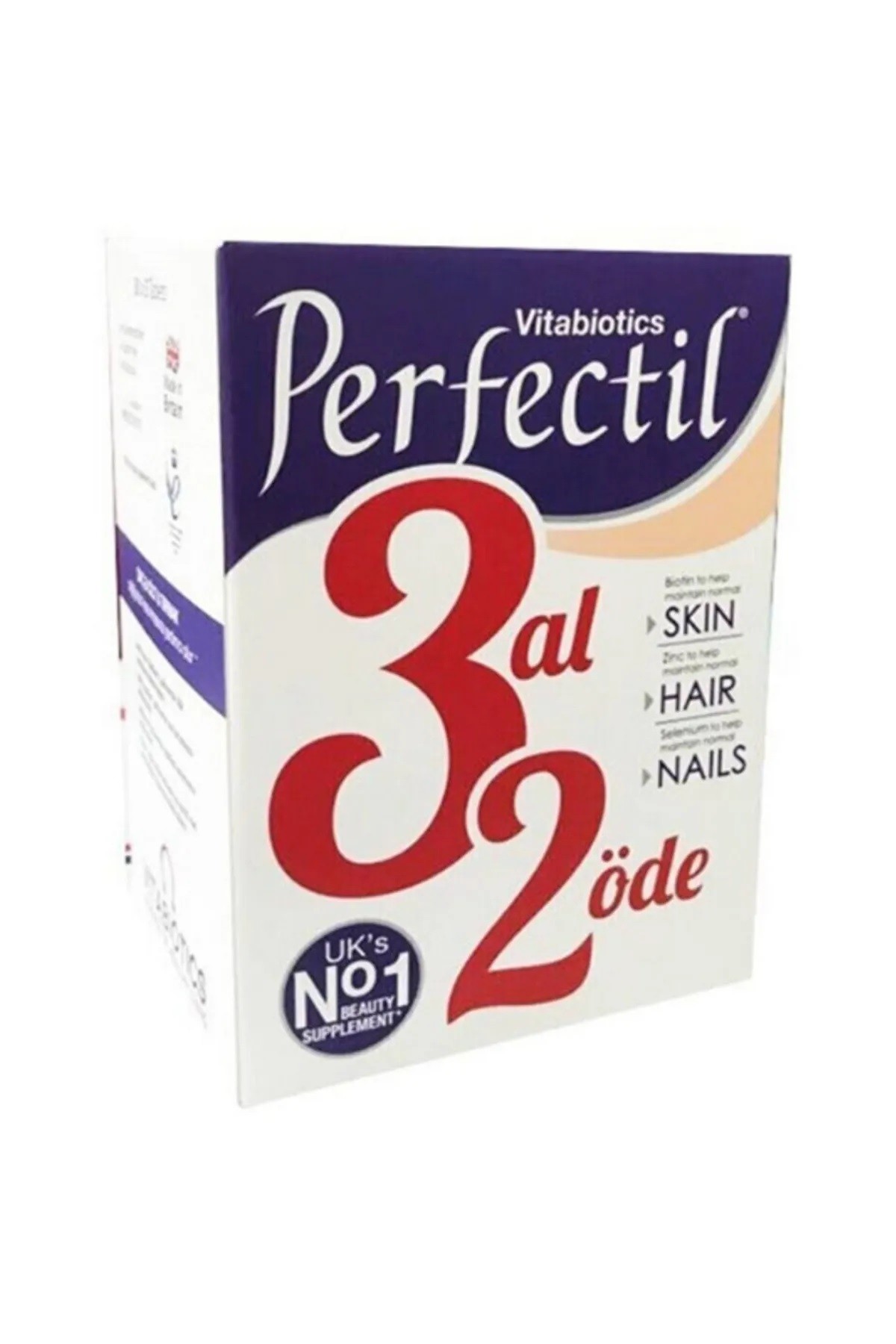 Vitabiotics Perfectil Multivitamin ve Mineral İçeren Besin Takviyesi 3 al 2 Öde 30x3 Toplam 90 Tablet