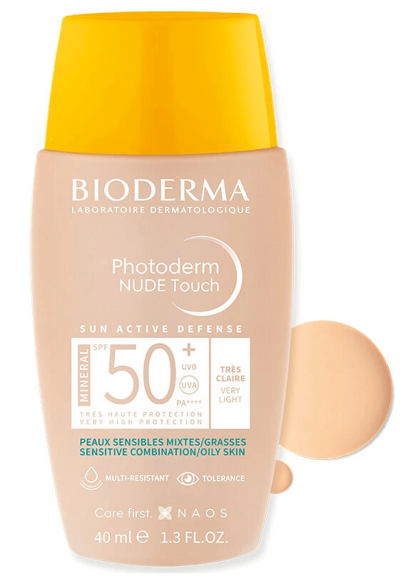 BIODERMA Photoderm Nude Touch Mineral Very Light Spf 50+ Renkli Güneş Kremi 40 ml