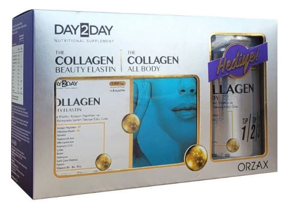 Day2Day Collagen Beauty Elastin 30 Tablet + 10 Doz x10 gr Collagen Body HEDİYE