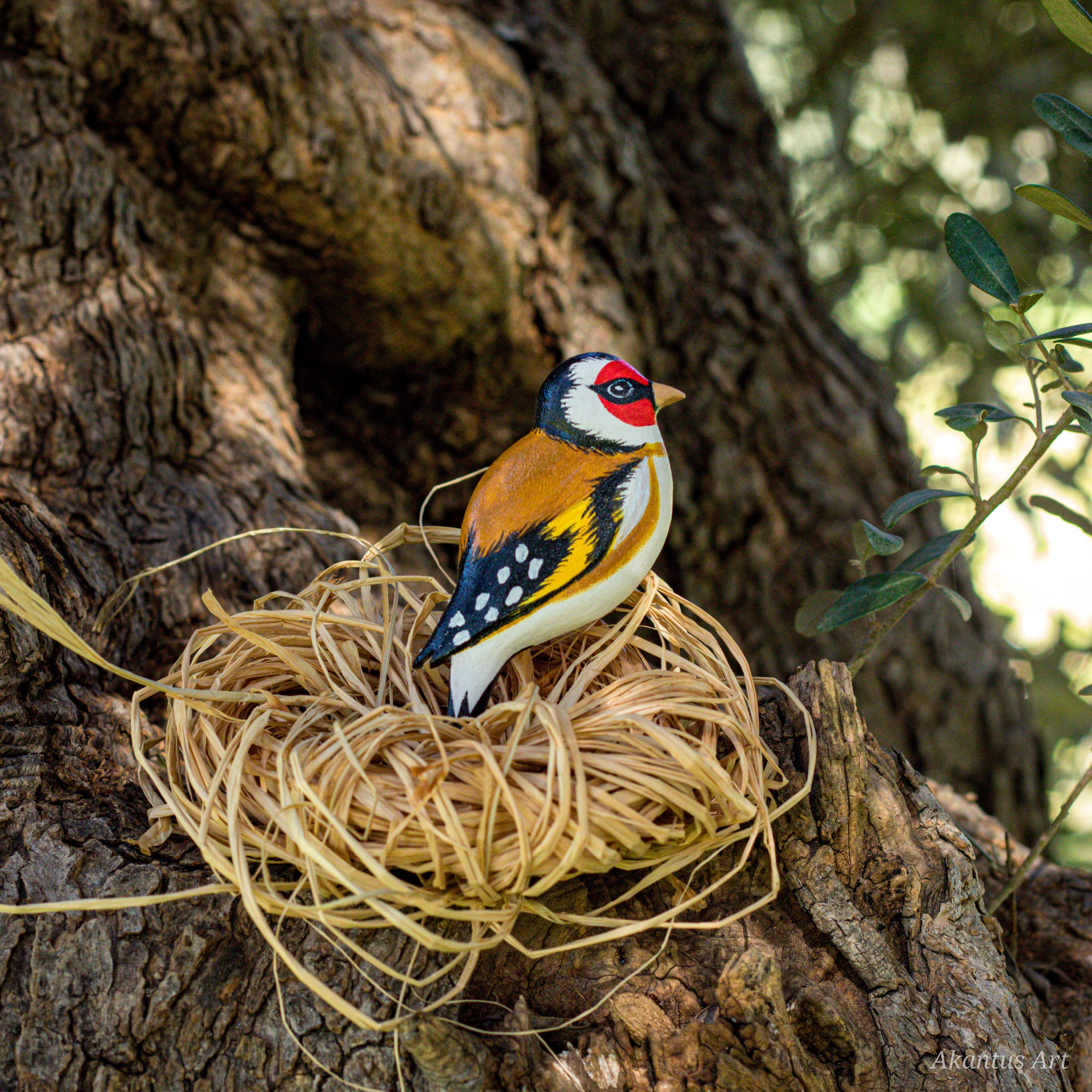 Saka Kuşu Broş - (Carduelis carduelis)