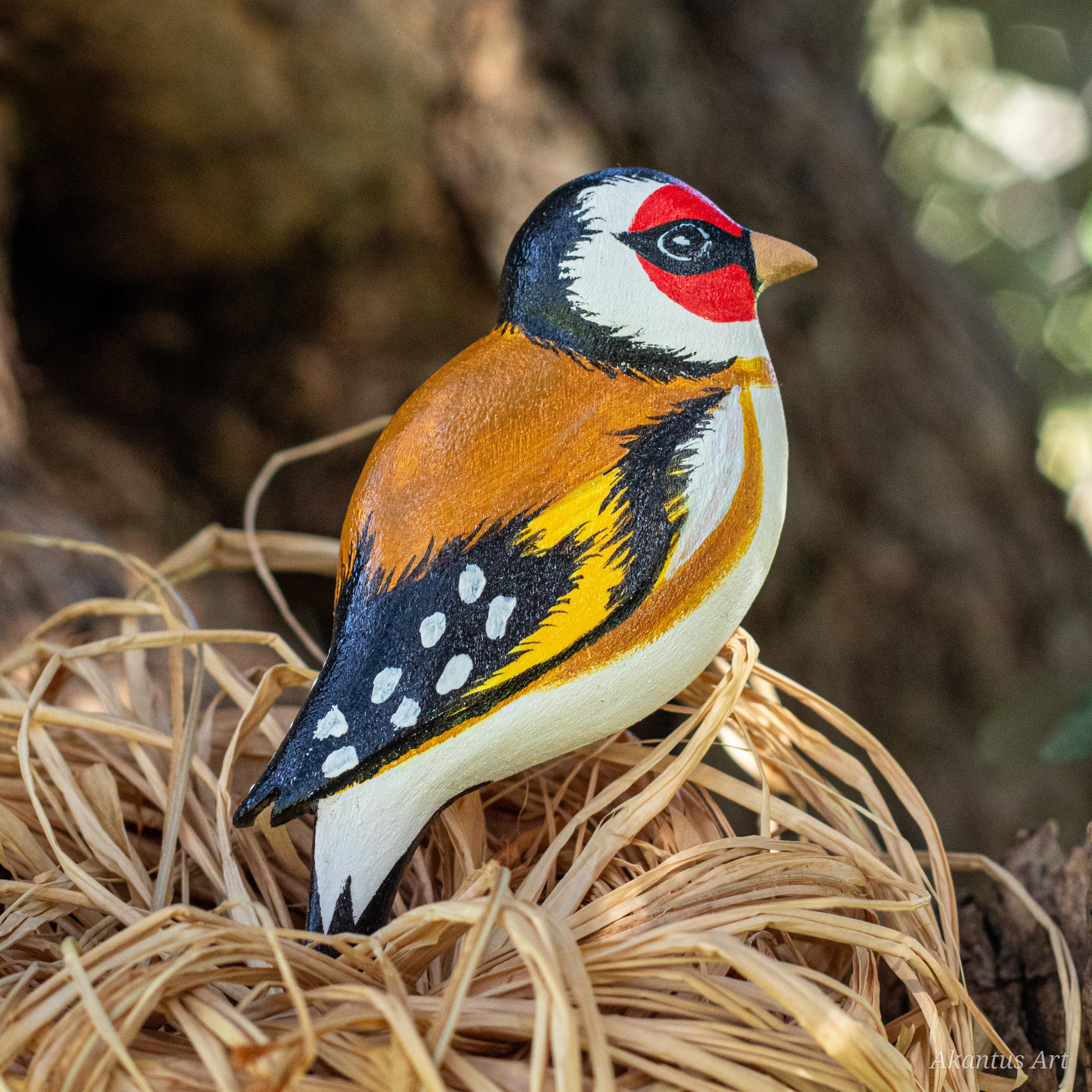 Saka Kuşu Broş - (Carduelis carduelis)