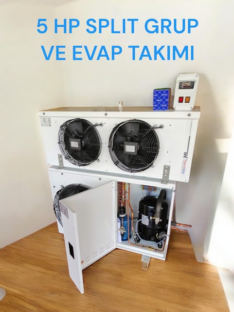 5 HP SOGUTMA CİHAZI VE EVAP TAKIMI -5/+5 DERECE ÇALIŞMA REJİMİ