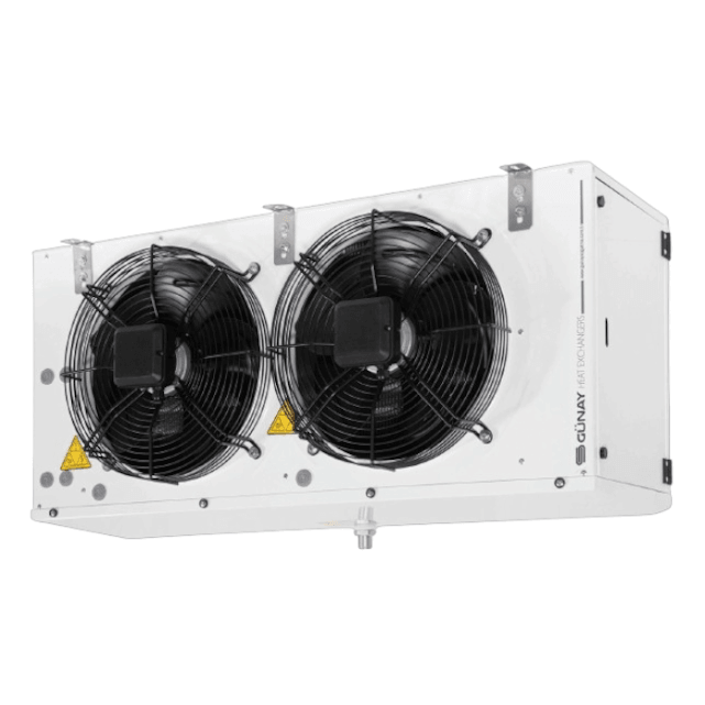 Günay GNA 2.500-2 Evaporatör, 6mm SC2: 2830W kapasite ve 2x300mm fan