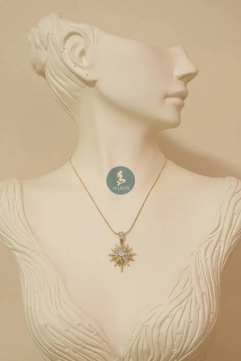 Çelik Yıldız Kolye