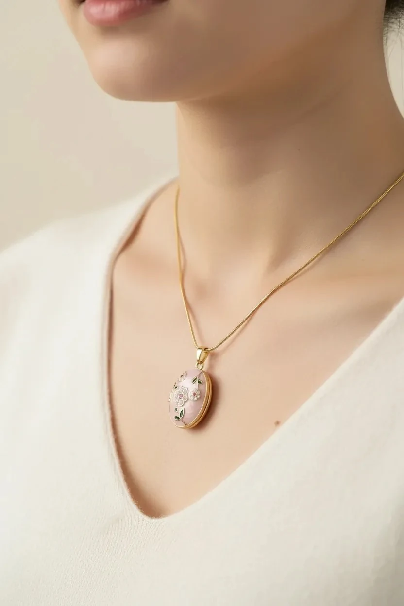 Çelik Kapaklı Kolye 