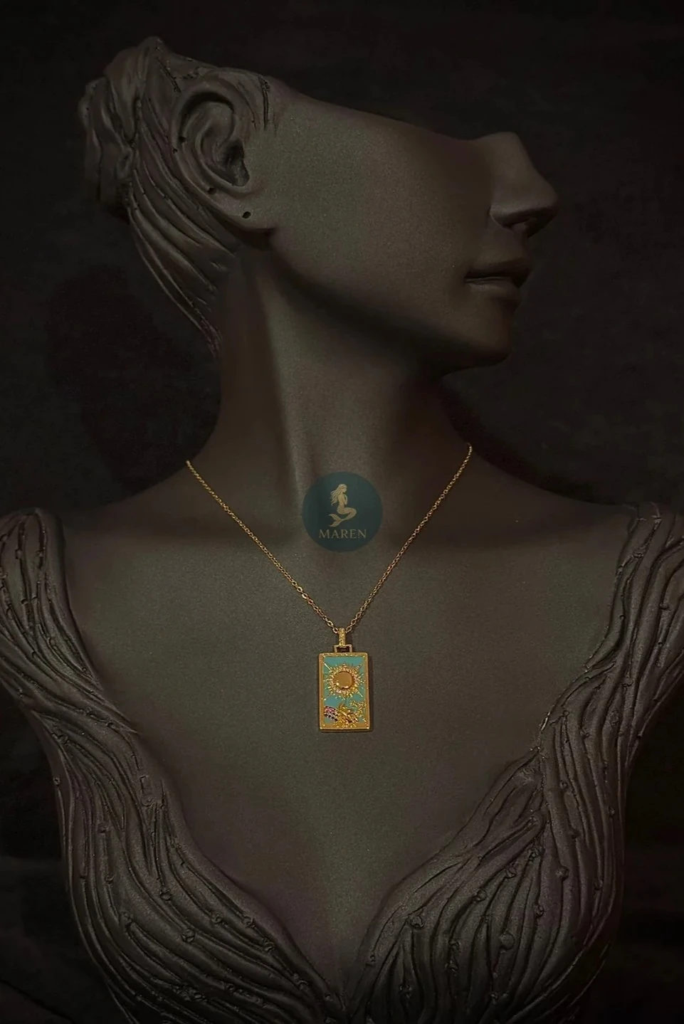 Çelik Tarot Kolye 45cm