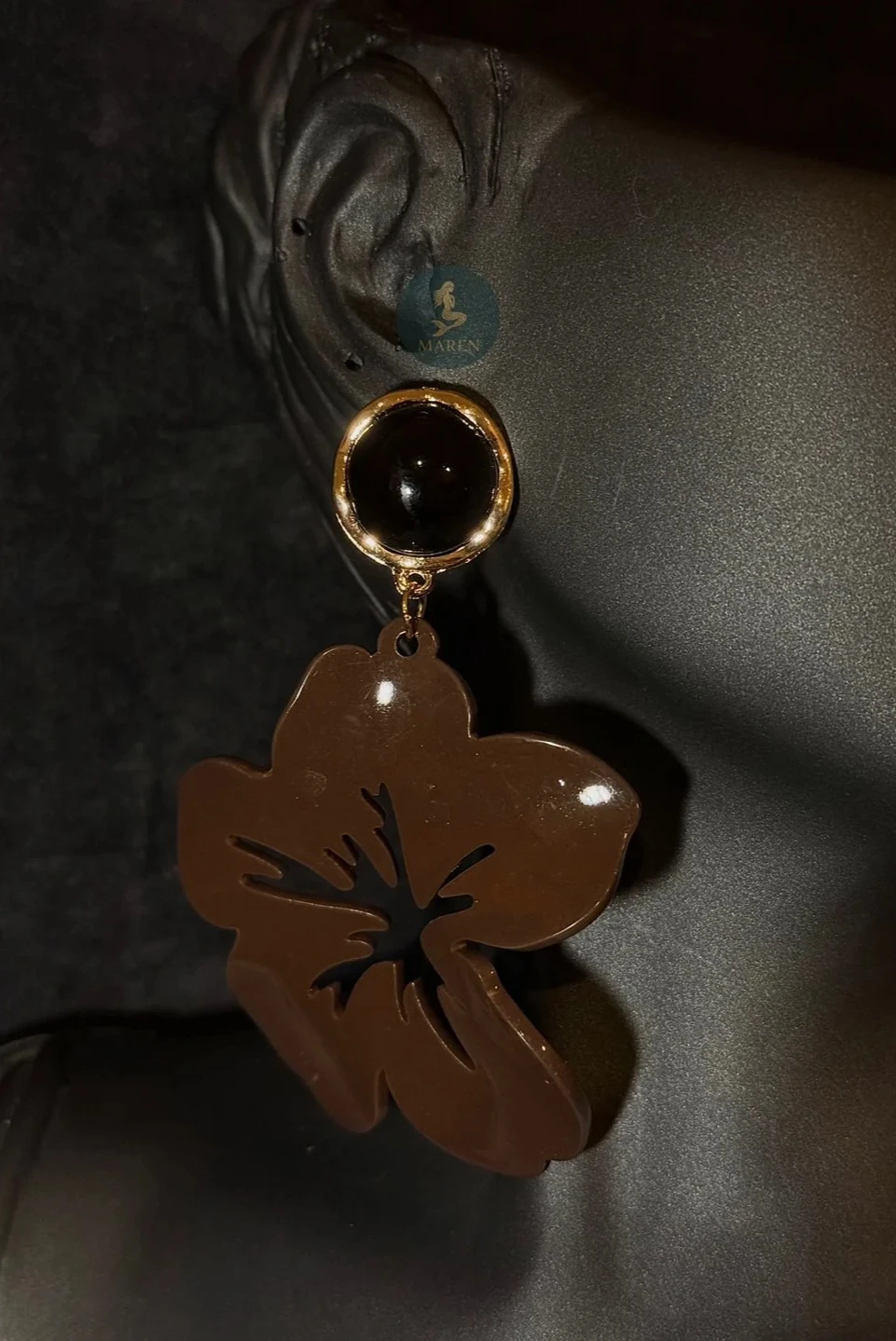 Özel Seri Sarkıt Çiçek Tasarım Küpe 