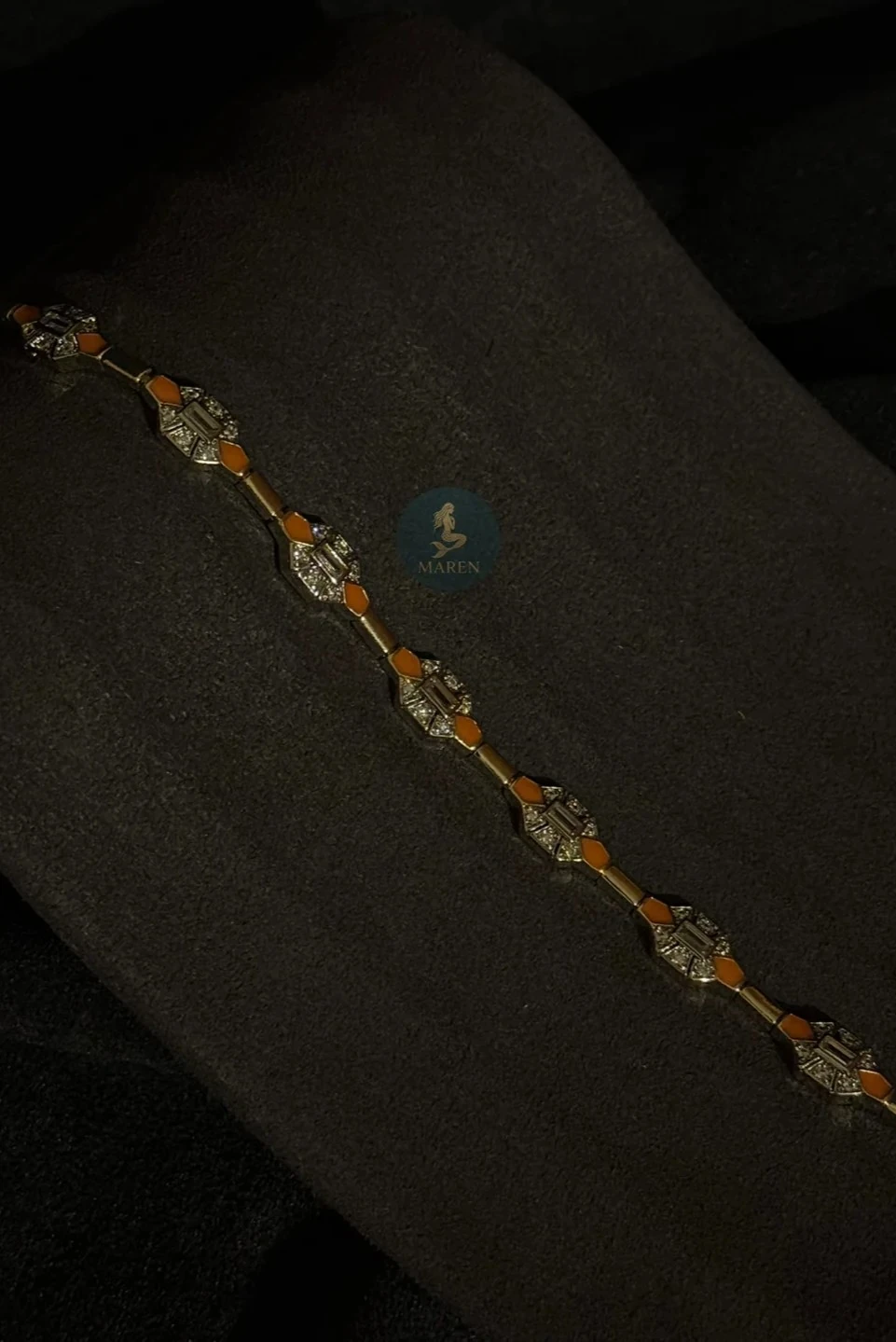 VIB Özel Seri Turuncu Motifli Bileklik