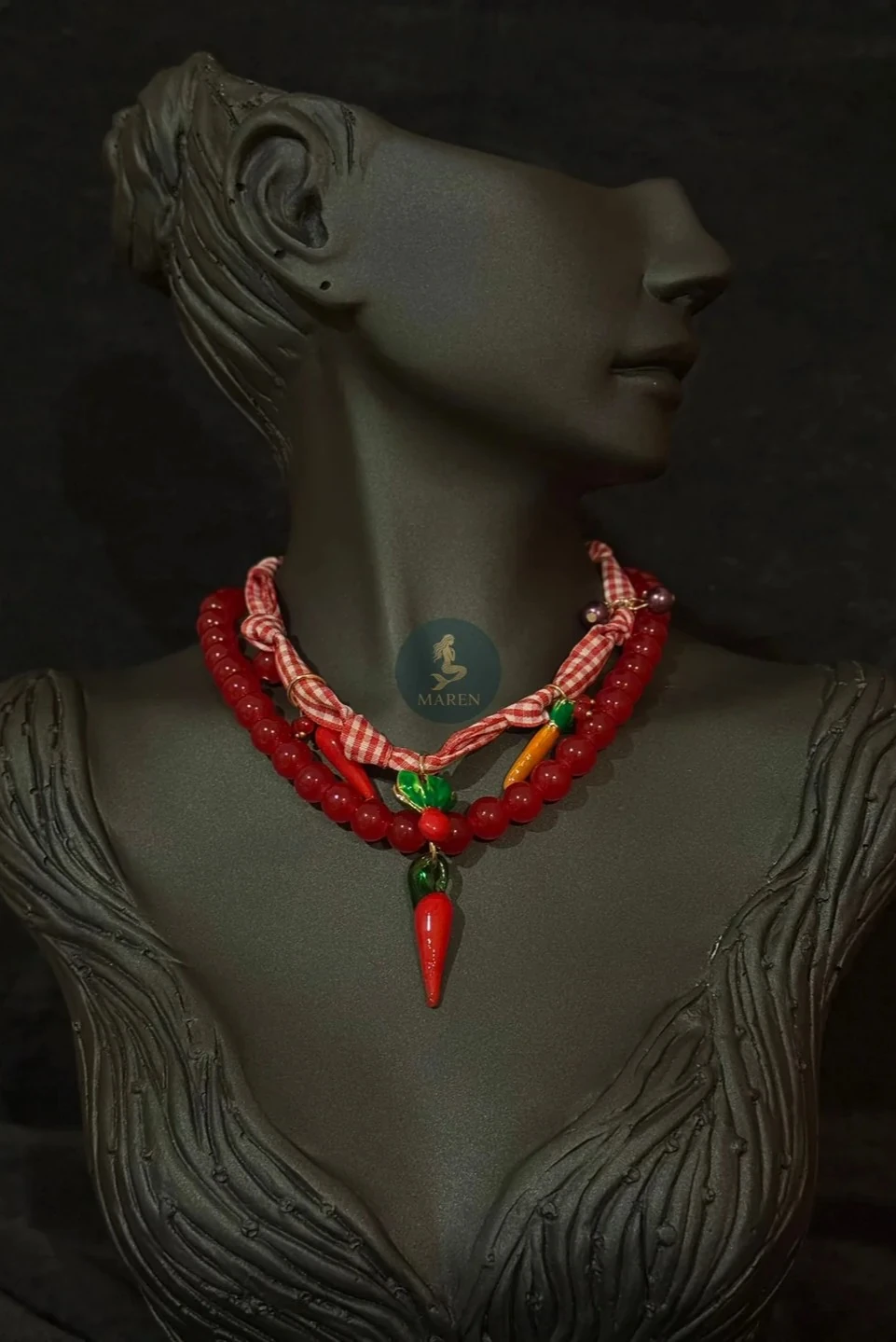 Özel Seri İkili Meyve Charm Marka Model Kolye