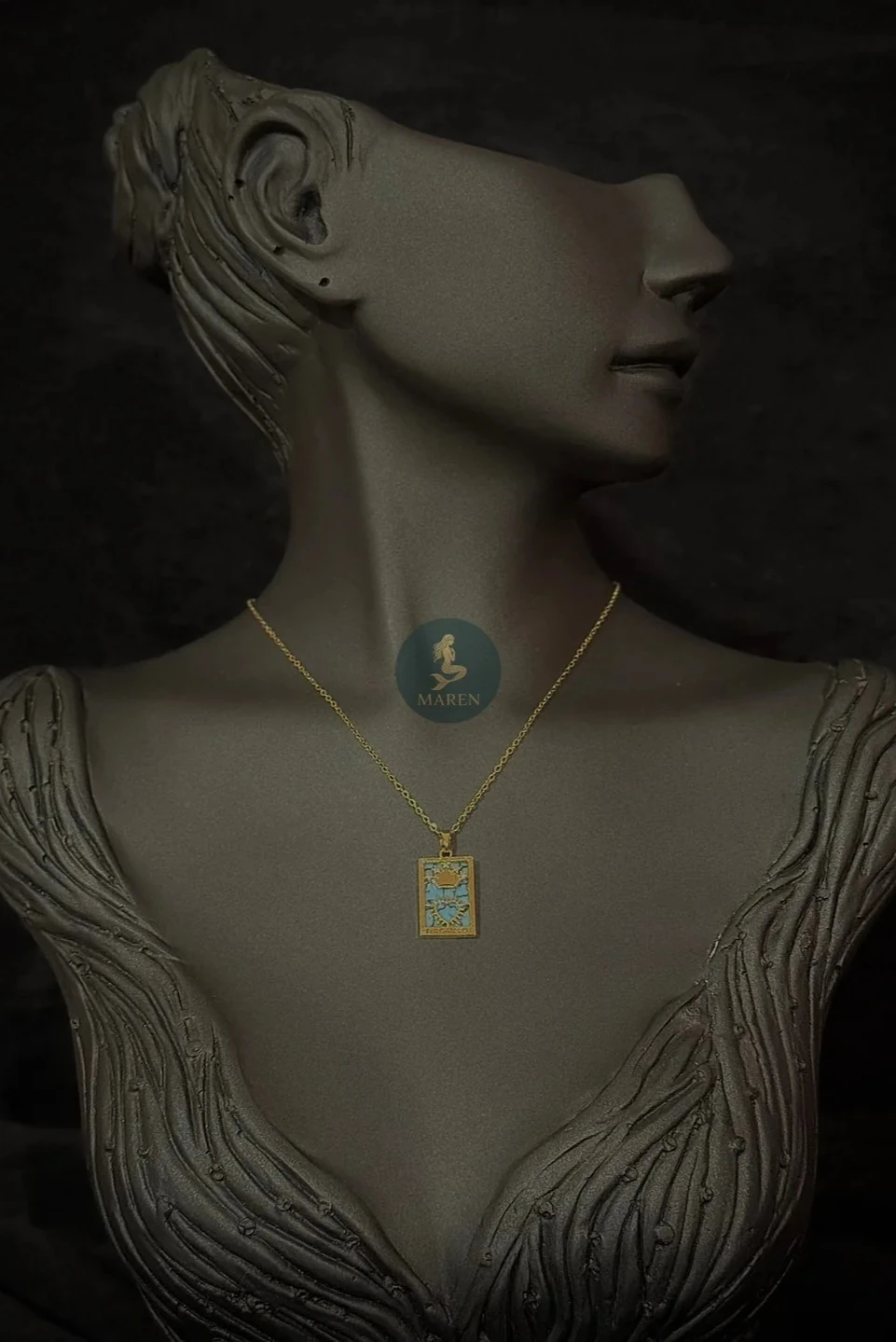 Çelik Tarot Kolye 45cm