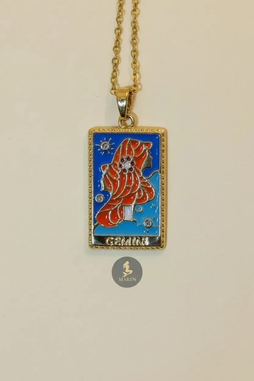 Çelik Tarot Kolye 