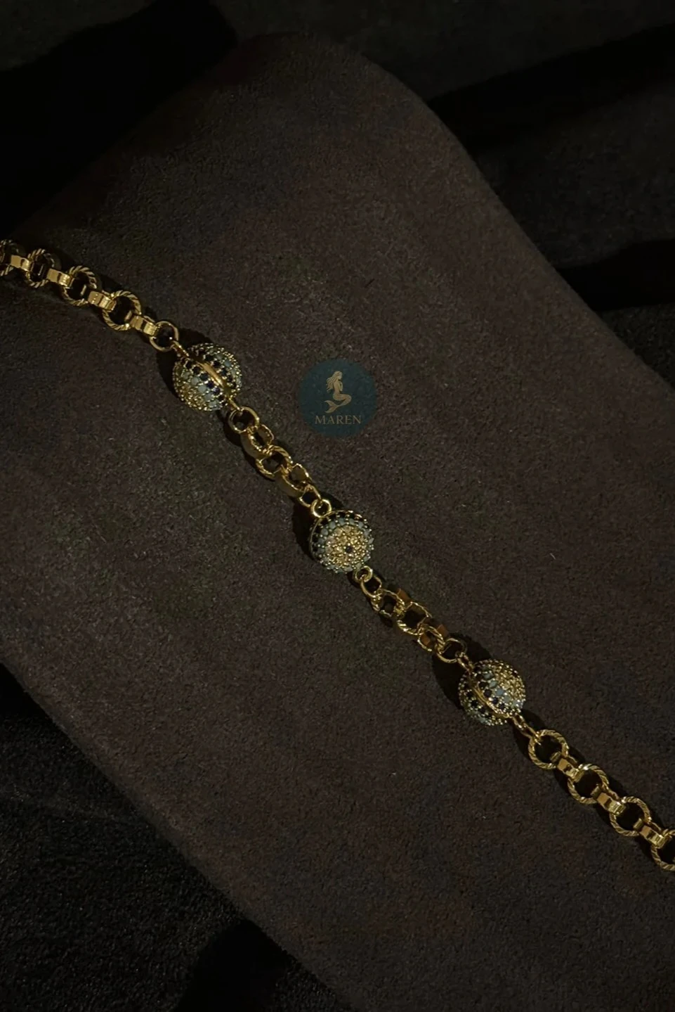 VIP Üç Top Nazar Boncuklu Bileklik