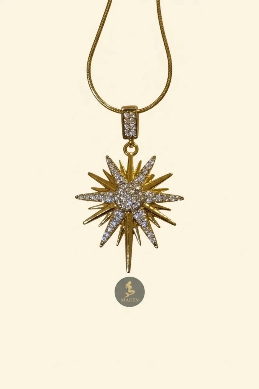 Çelik Yıldız Kolye