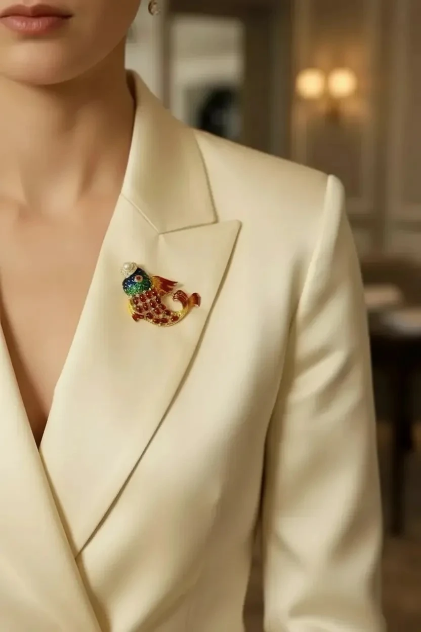 Balık Figürlü Broş